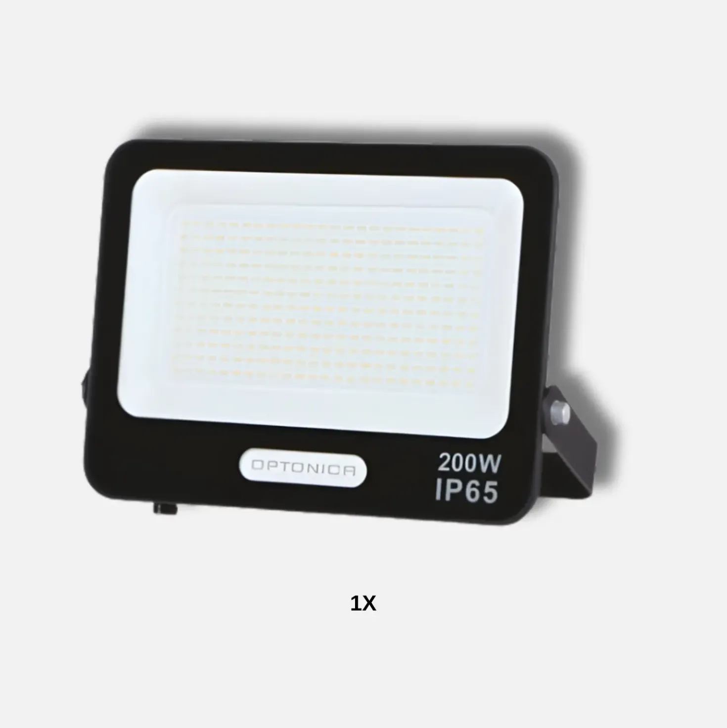 LED Projektør | 4-Pak | 4000K | 200W | 18000lm | IP65 | Sort | Masser af lys