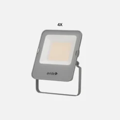 LED Projektør | 4-Pak | 50W | 8000LM | 4000K | IP65