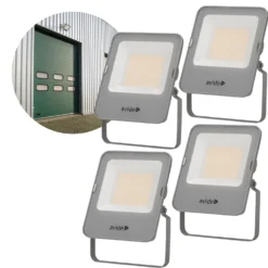 LED Projektør | 4-Pak | 50W | 8000LM | 4000K | IP65