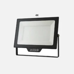 LED Projektør | 4-Pak | 200W | 20.000lm | 4000K | IP65