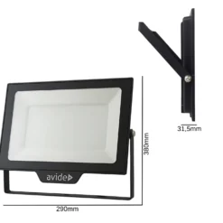 LED Projektør | 4-Pak | 200W | 20.000lm | 4000K | IP65