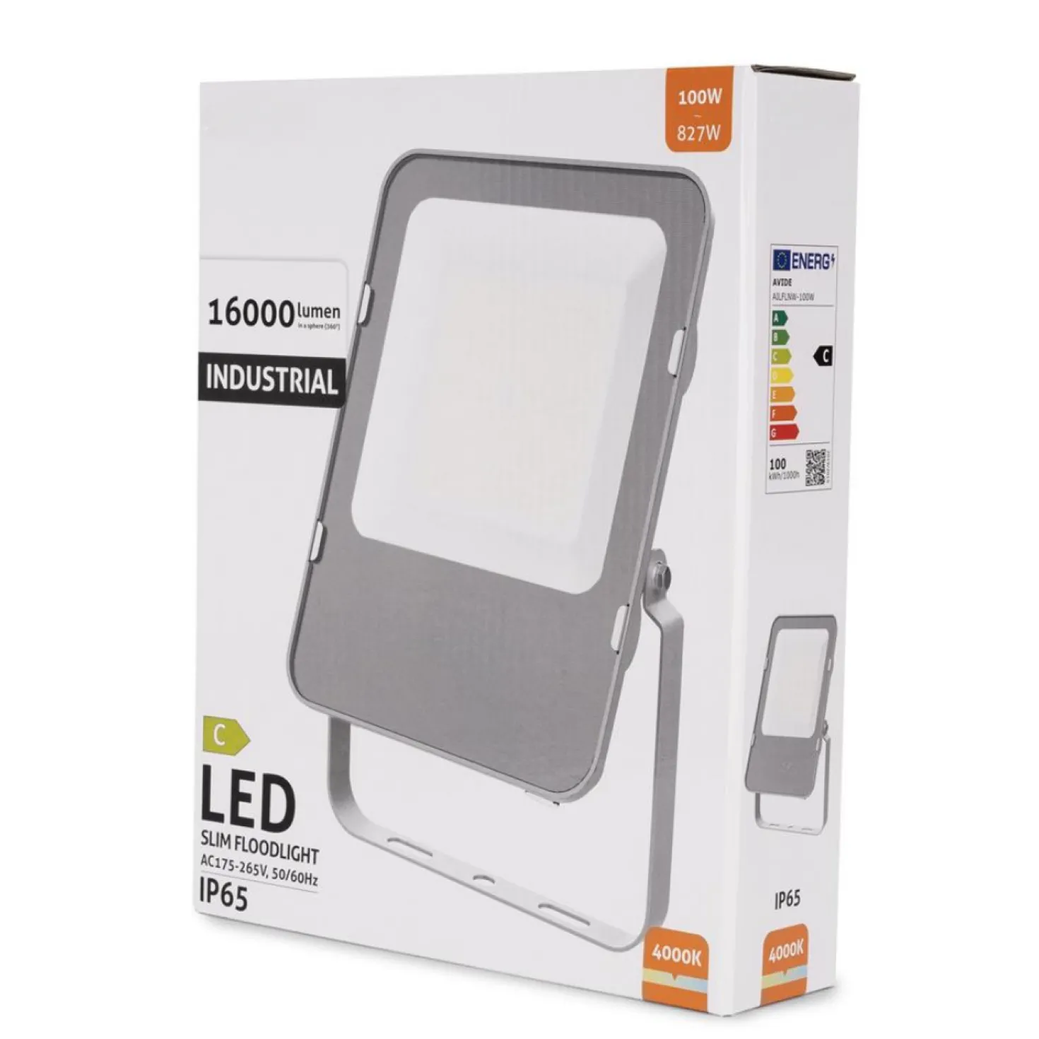 LED Projektør | 4-Pak | 100W | 16.000lm | 4000K | IP65