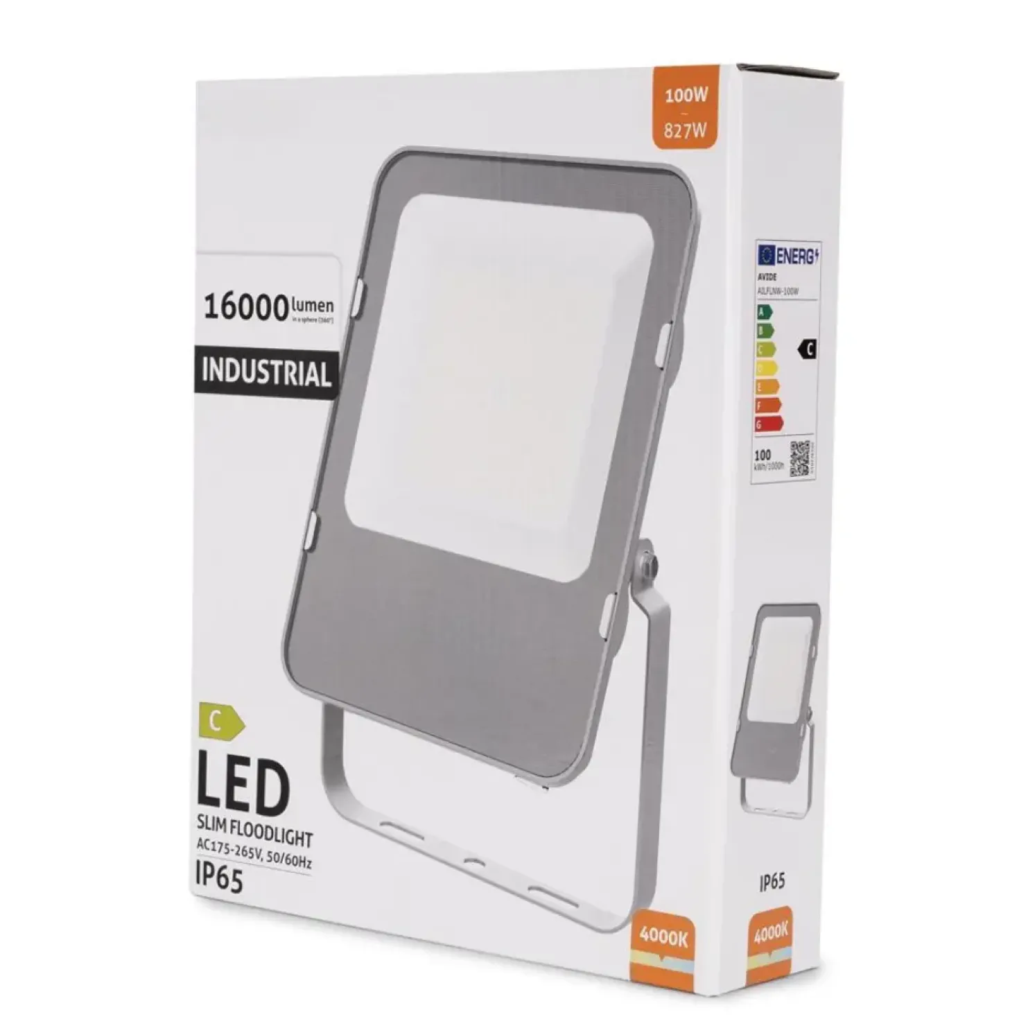 LED Projektør | 4-Pak | 100W | 16.000lm | 4000K | IP65