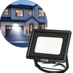 LED Projektør | Sort | IP65 | 20W | 6000K | MH