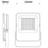 LED Projektør | 50W | 8000LM | 4000K | IP65
