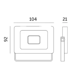 LED projektør | 10W | 735lm | 6500K | IP65