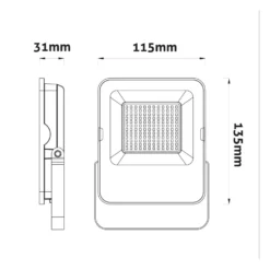 LED projektør | 30W | 4800lm | 4000K | IP65
