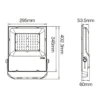 LED Projektør | 100W | 10.000lm | RGB+CCT | IP65 | Zigbee & RF