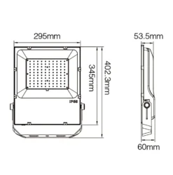 LED Projektør | 100W | 10.000lm | RGB+CCT | IP65 | Zigbee & RF