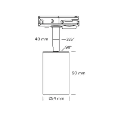 LED Skinnespot | GU10 | 1-faset | Push-Back funktion | Sort