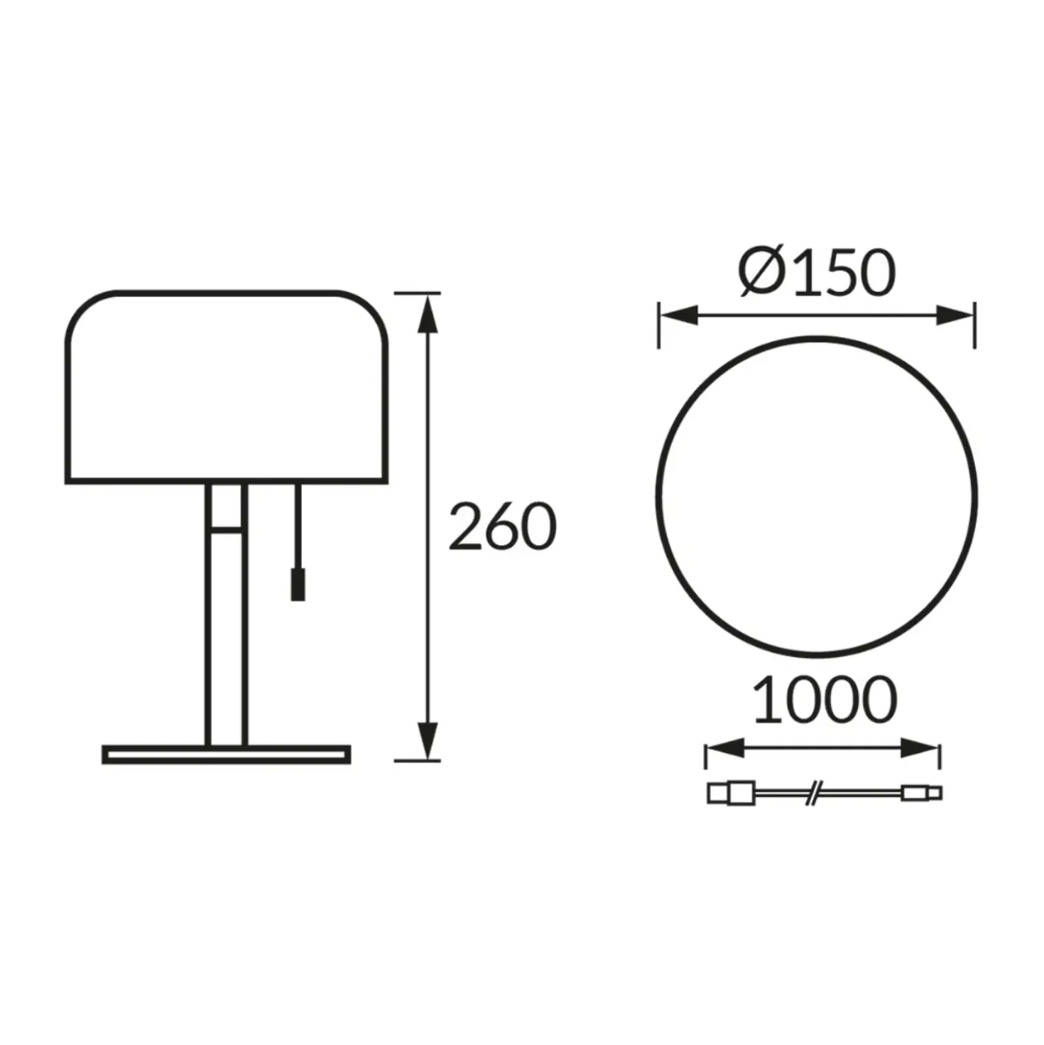 LED Skrivebordslampe | Batteri | 4000K | 130lm | 1.5W | IP54 | BASTA | Hvid