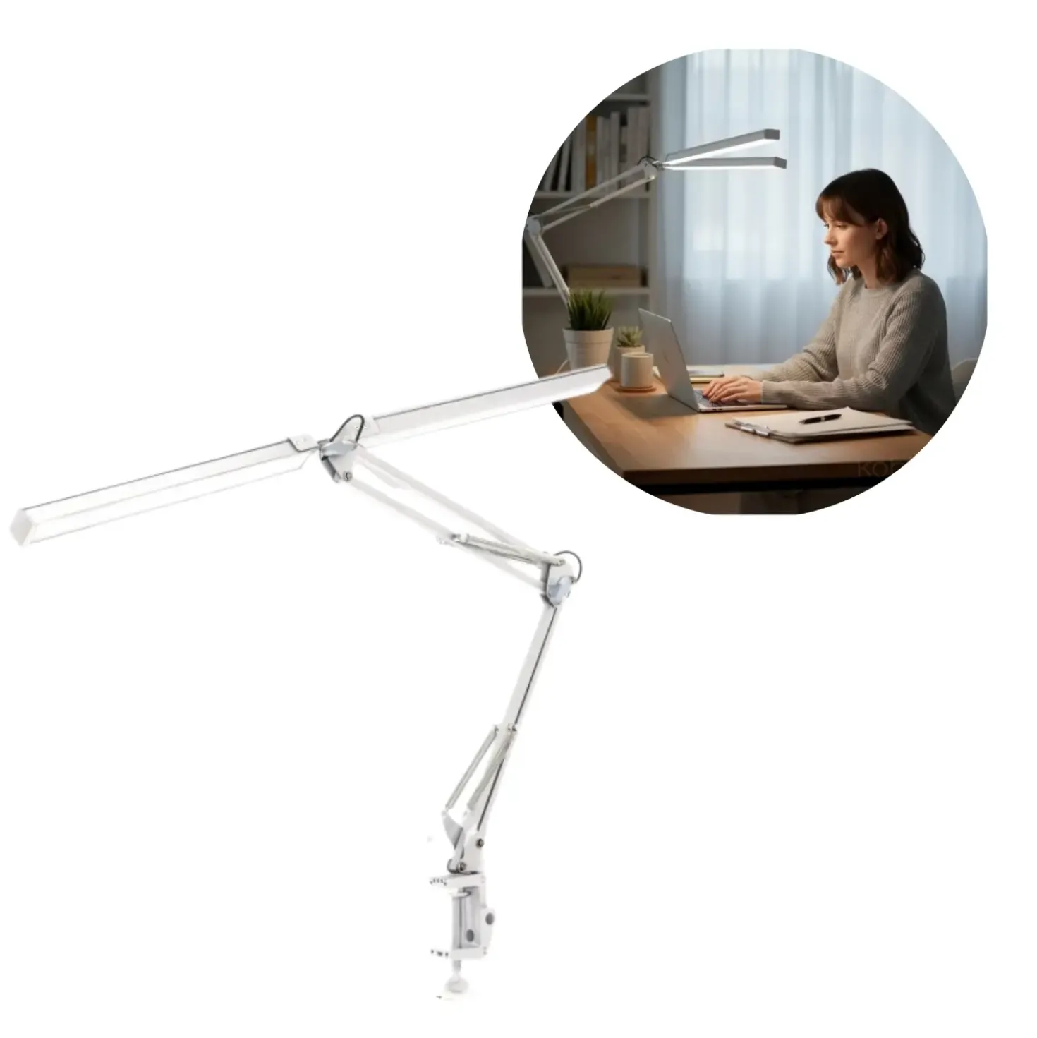 LED Skrivebordslampe | 3CCT | 1400lm | 28W | TENUIX | Hvid