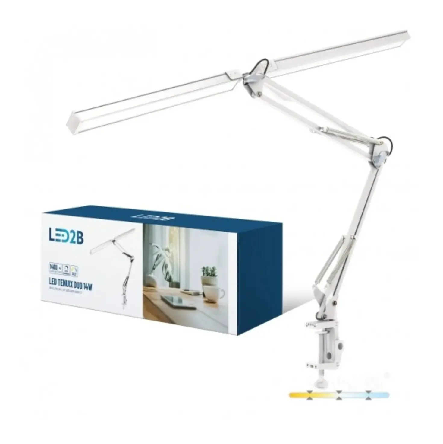 LED Skrivebordslampe | 3CCT | 1400lm | 28W | TENUIX | Hvid