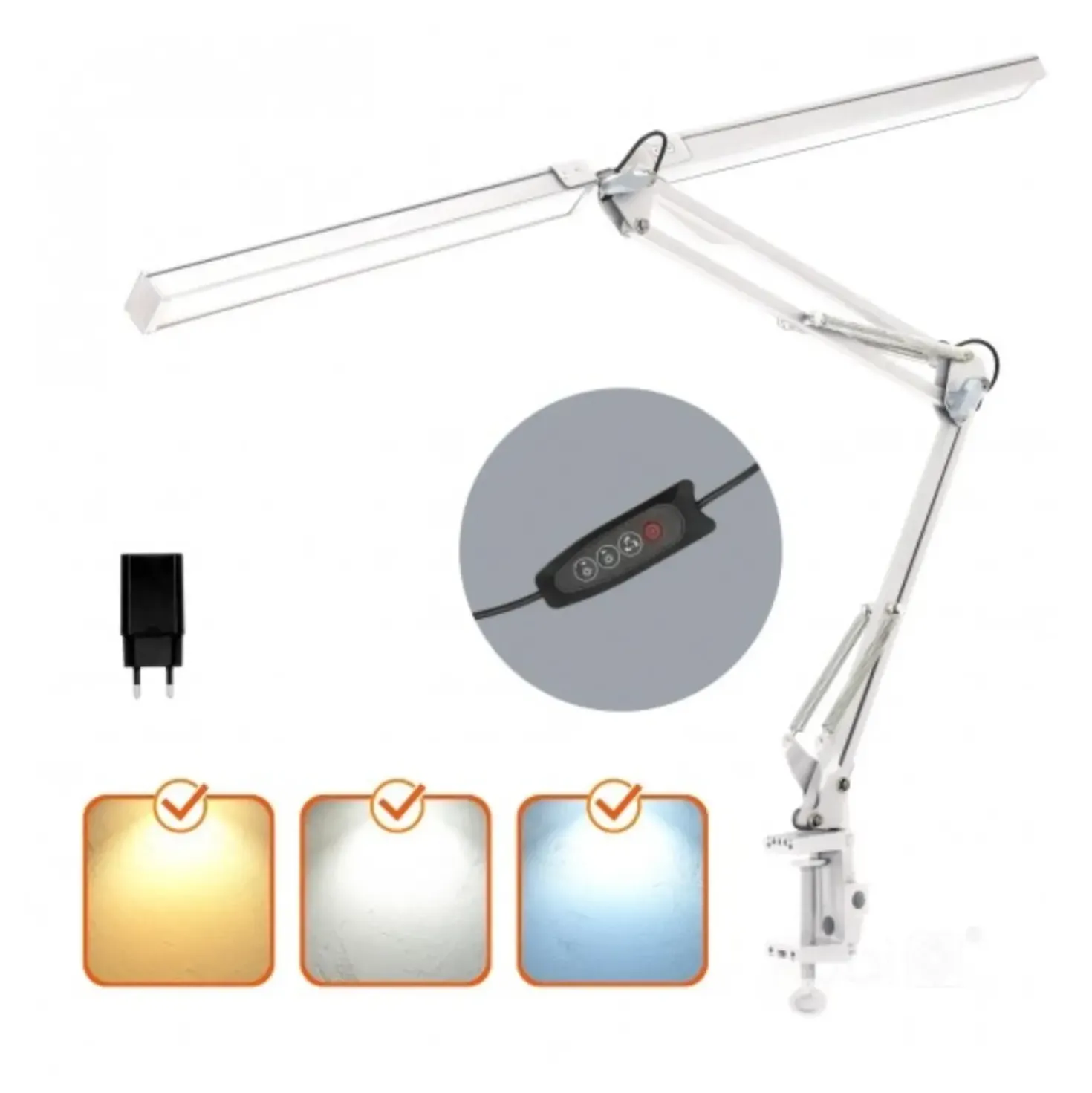 LED Skrivebordslampe | 3CCT | 1400lm | 28W | TENUIX | Hvid