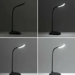 LED Skrivebordslampe | USB Lampe | Batteri Lampe | Dæmpbar | Trådløs | Sort