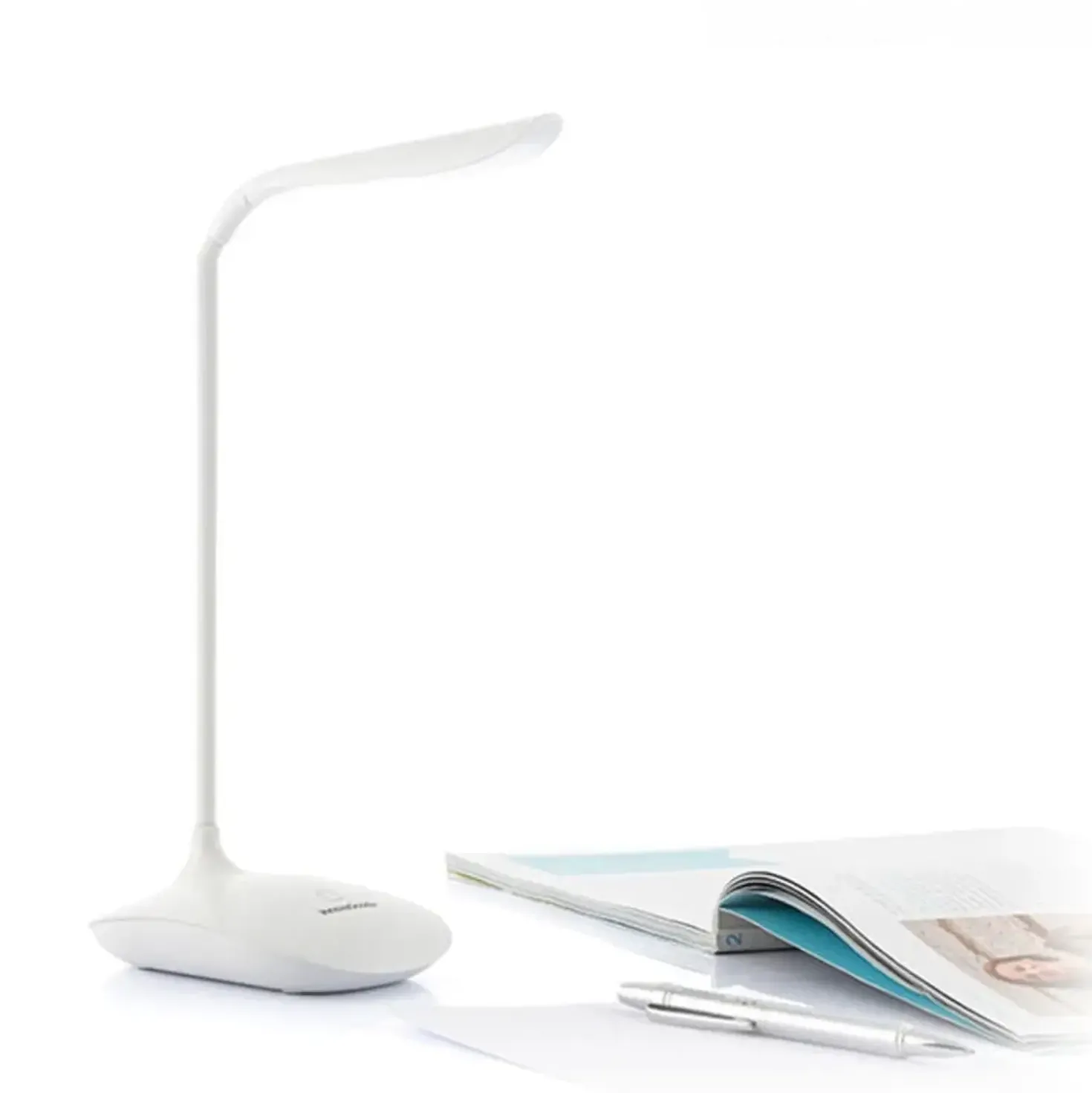 LED Skrivebordslampe | USB Lampe | Batteri Lampe | Dæmpbar | Trådløs | Hvid