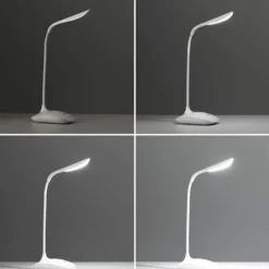 LED Skrivebordslampe | USB Lampe | Batteri Lampe | Dæmpbar | Trådløs | Hvid