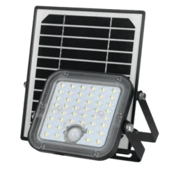 LED solcelle projektør med sensor | 2CCT | 1500lm | 10W | IP65 | MHCS | Sort