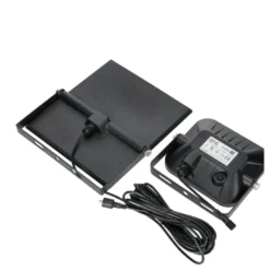 LED solcelle projektør med sensor | 2CCT | 1500lm | 10W | IP65 | MHCS | Sort
