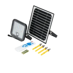 LED solcelle projektør med sensor | 2CCT | 1500lm | 10W | IP65 | MHCS | Sort