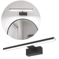 LED spejlarmatur | 40 cm | 8W | Sort