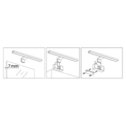 LED spejlarmatur | 40 cm | 8W | Sort