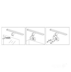LED Spejlarmatur | 60 cm | 12W | Sort