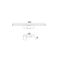 LED spejlarmatur | 50 cm | 10W | Sort