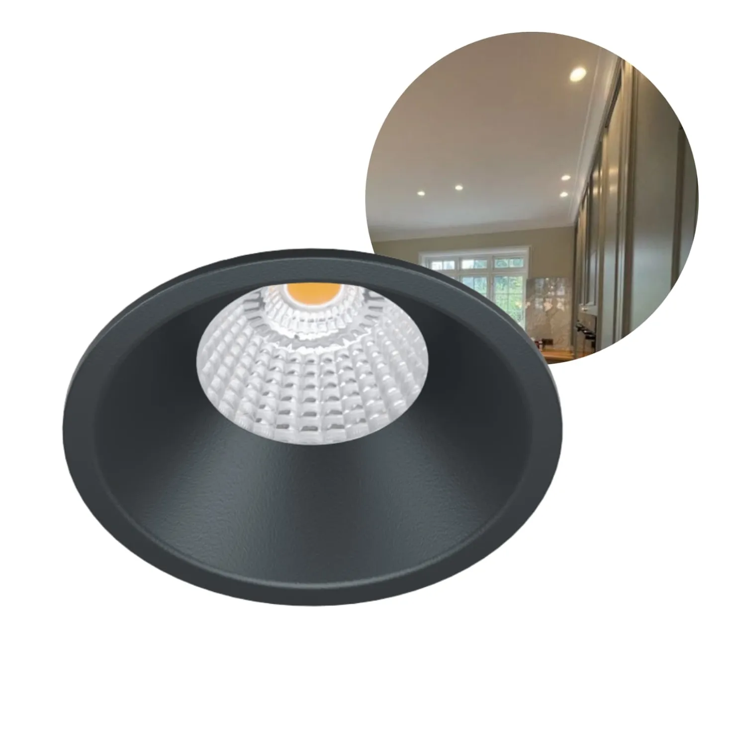 LED Spot | indbygningsspot | 2700K | Sort