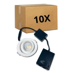 LED Spot | ISO Lavprofil | Hvid | 4000K | 6W | IP54 | 10 stk. Pakke