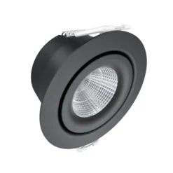 LED Spot | ISO Lavprofil | Sort | 3000K | 6W | IP54
