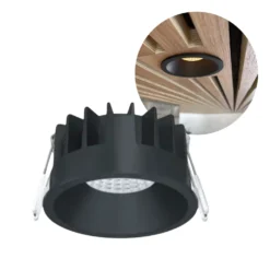 LED Spot | ISO Lavprofil | Sunfall 2500-3000K | Sort | 7W