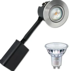 LED Spot | Philips Gu10 | PRIMA | Børstet Alu | 230V (Dæmpbar)
