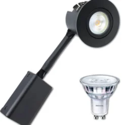 LED Spot | Philips Gu10 | PRIMA | Mat. Sort | 230V (Dæmpbar)