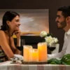 LED stearinlys | 3 stk. bloklys | Multifarvet | Inkl. fjernbetjening