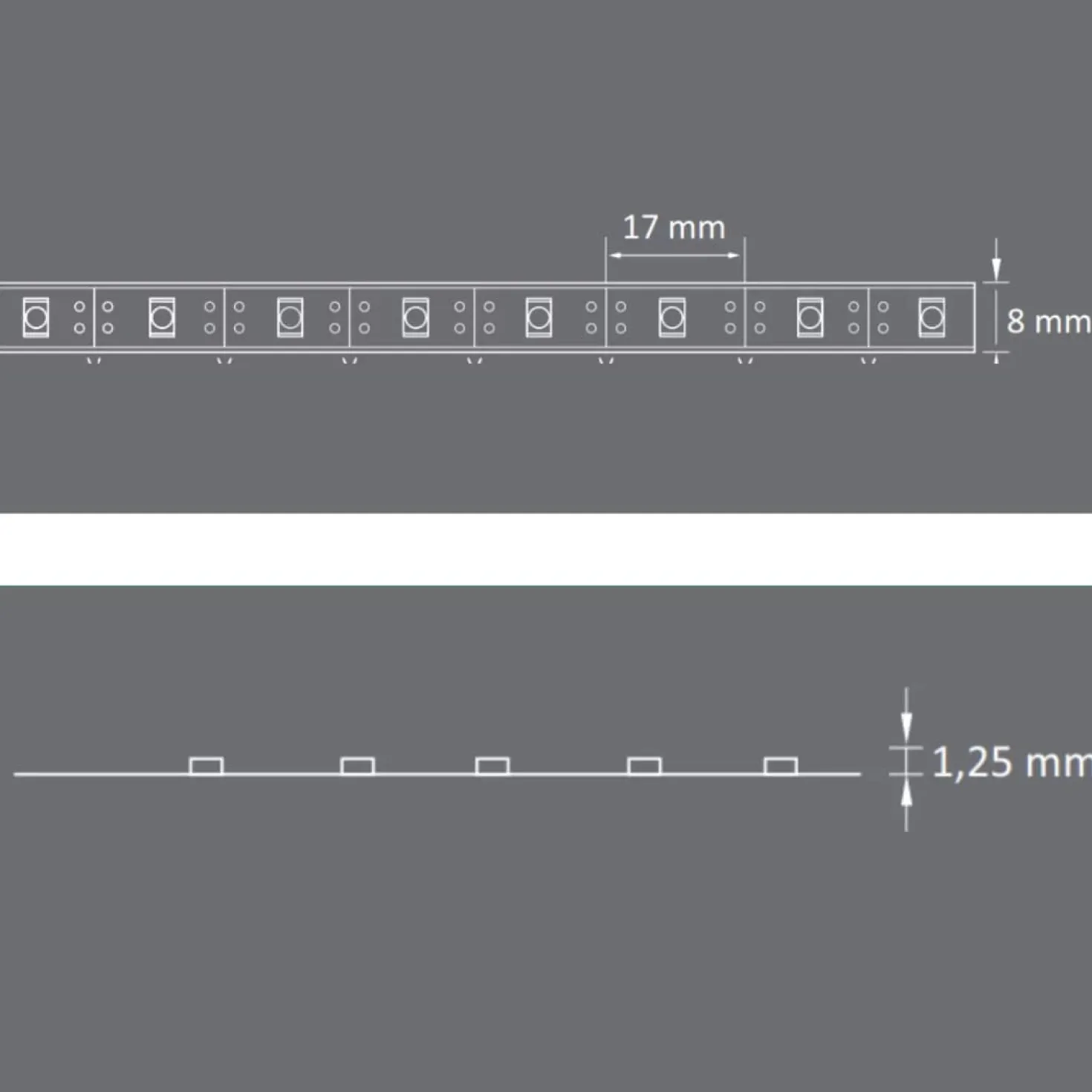 LED strip med sensor og batteri til skabe | 3m | 4000K