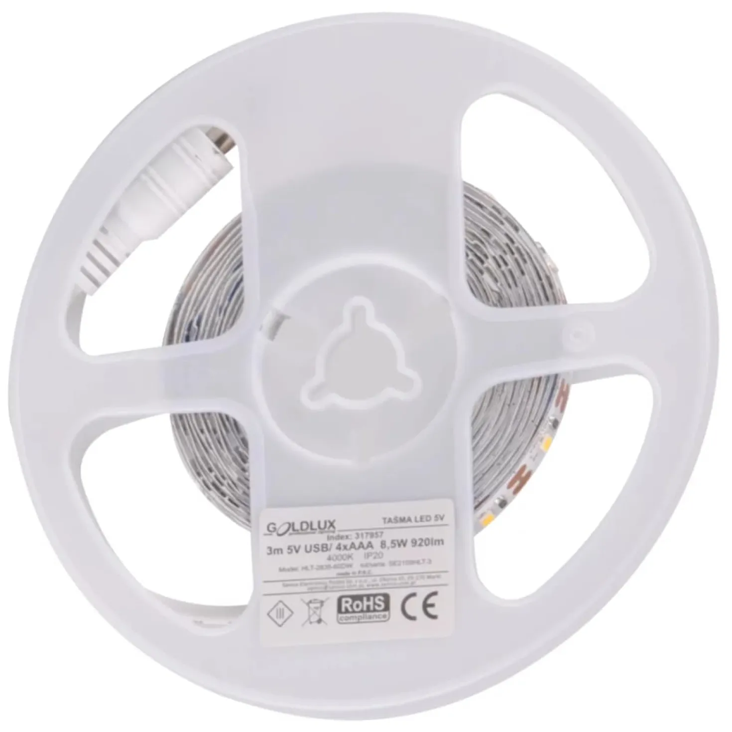 LED strip med sensor og batteri til skabe | 3m | 4000K