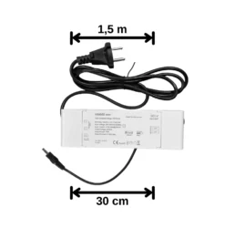 LED til Akustikpanel | Alt-i-en | 3000K | 4x60cm | 10x10mm | Inkl. Fjernbetjening