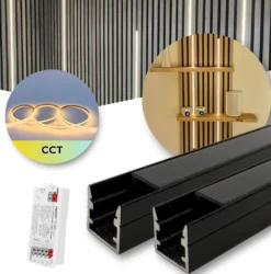 LED til Akustikpanel | CCT | 2x120cm | Inkl. Controller & Profil