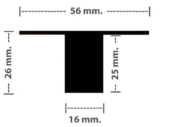 LED Troldtekt Skinne 60cm | 3000K | 1400lm | 17W | PureLED | Hvid