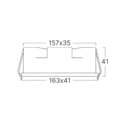 Lineært LED Indbygningsspot | 3CCT | 650lm | 9W | Linex LN6 | Sort