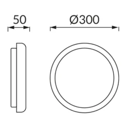 Loftlampe Med Sensor | Indendørs/Udendørs | 21W | 3040 lm | 4000K | IP65 | IK10