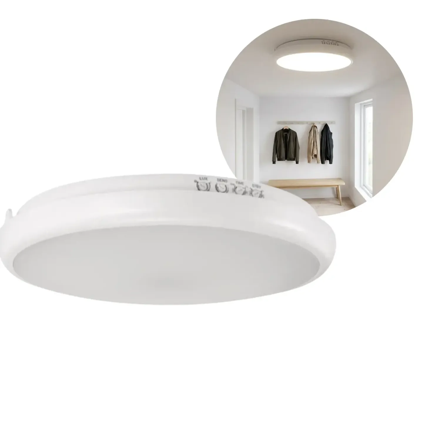 Loftlampe Med Sensor | Indendørs/Udendørs | 21W | 3040 lm | 4000K | IP65 | IK10