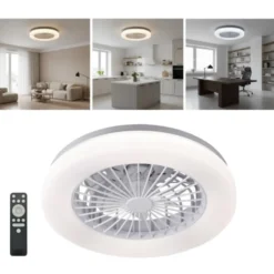 Loftlampe med Ventilator | 3CCT | 1550lm | 24W+15W | VENTELUX | Hvid