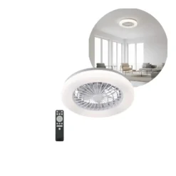 Loftlampe med Ventilator | 3CCT | 1550lm | 24W+15W | VENTELUX | Hvid