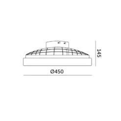 Loftlampe med Ventilator | 3CCT | 1550lm | 24W+15W | VENTELUX | Hvid
