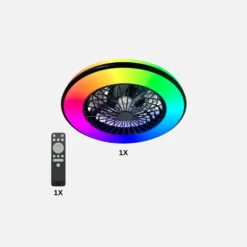 Loftlampe med Ventilator | 3CCT+RGB | 1300lm | 48W+15W | VENTELUX | Hvid