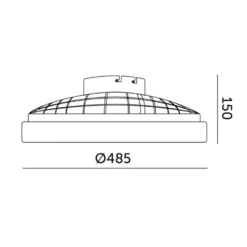 Loftlampe med Ventilator | 3CCT+RGB | 1300lm | 48W+15W | VENTELUX | Hvid