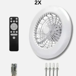 Loftventilator Med Lys | 2-Pak | 63W | CCT 3000-6500K | Ø485 | Fjernbetjening
