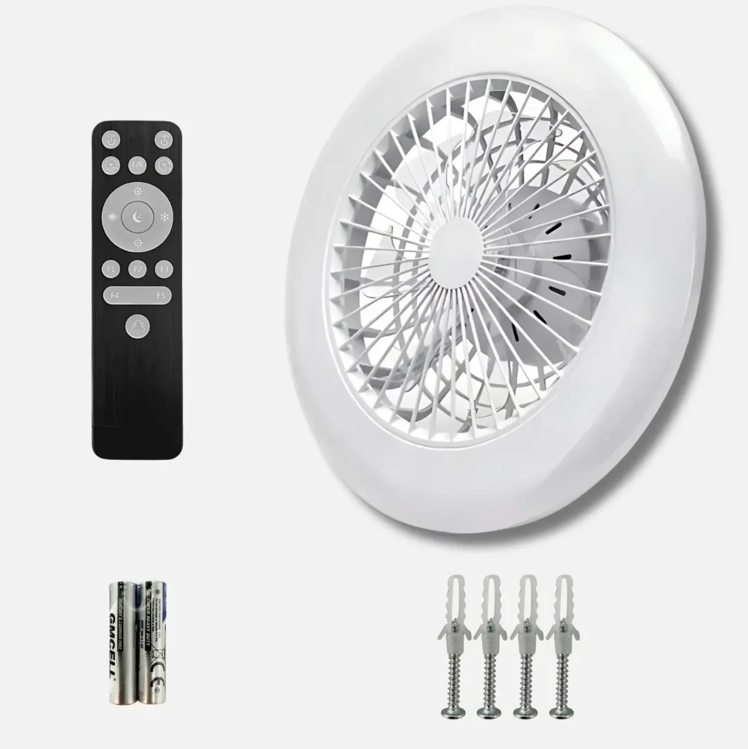 Loftventilator Med Lys | 2-Pak | 63W | CCT 3000-6500K | Ø485 | Fjernbetjening